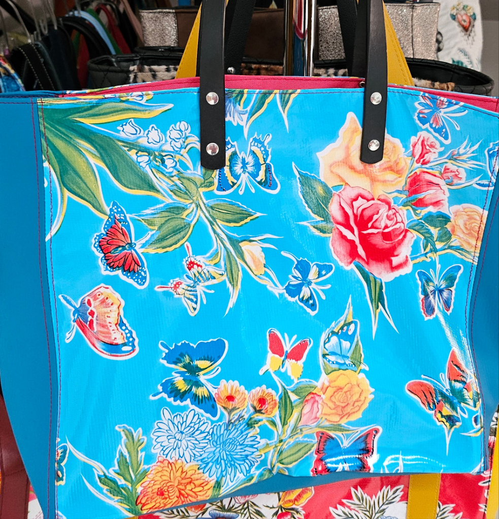 Sac cabas avec anses en cuir