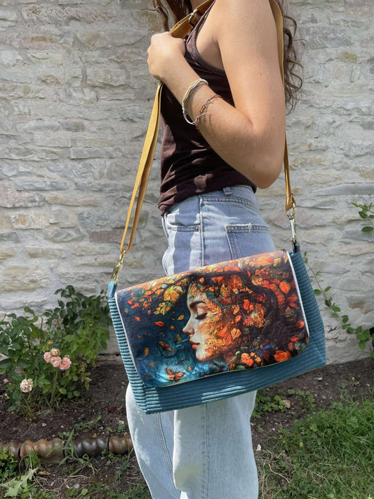 Sac bandoulière en velours